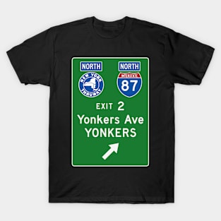New York Thruway Northbound Exit 2: Yonkers Avenue T-Shirt